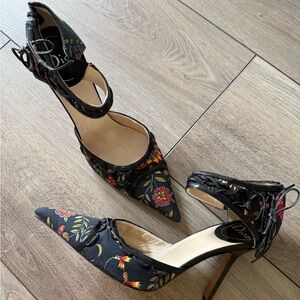 Dior, John Galliano era Floral Ankle Strap Heels size 40